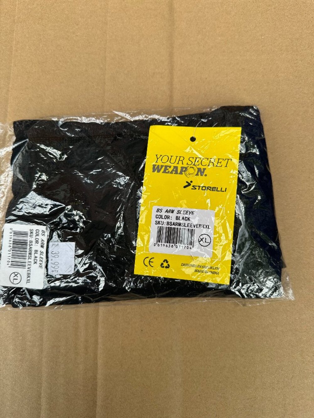 STORELLI BS ARM SLEEVE BLACK XL NIB